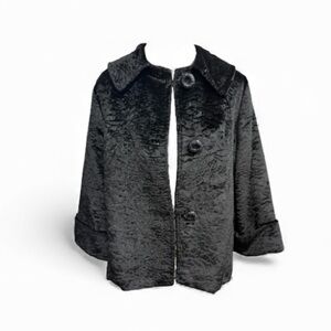 1950's Cropped Black Broadtail Swing Coat